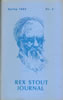 McAleer, John J, Rex Stout Journals--No. 2, Spring 1985