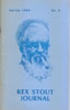 McAleer, John J, Rex Stout Journals-No. 4, Spring 1986