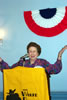 Maggie leads the attendees in singing Happy Birthday to Rex Stout